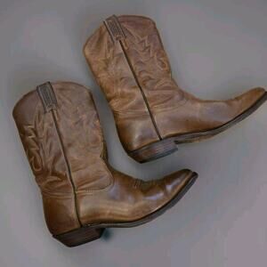 Brown Leather Heeled Boots
